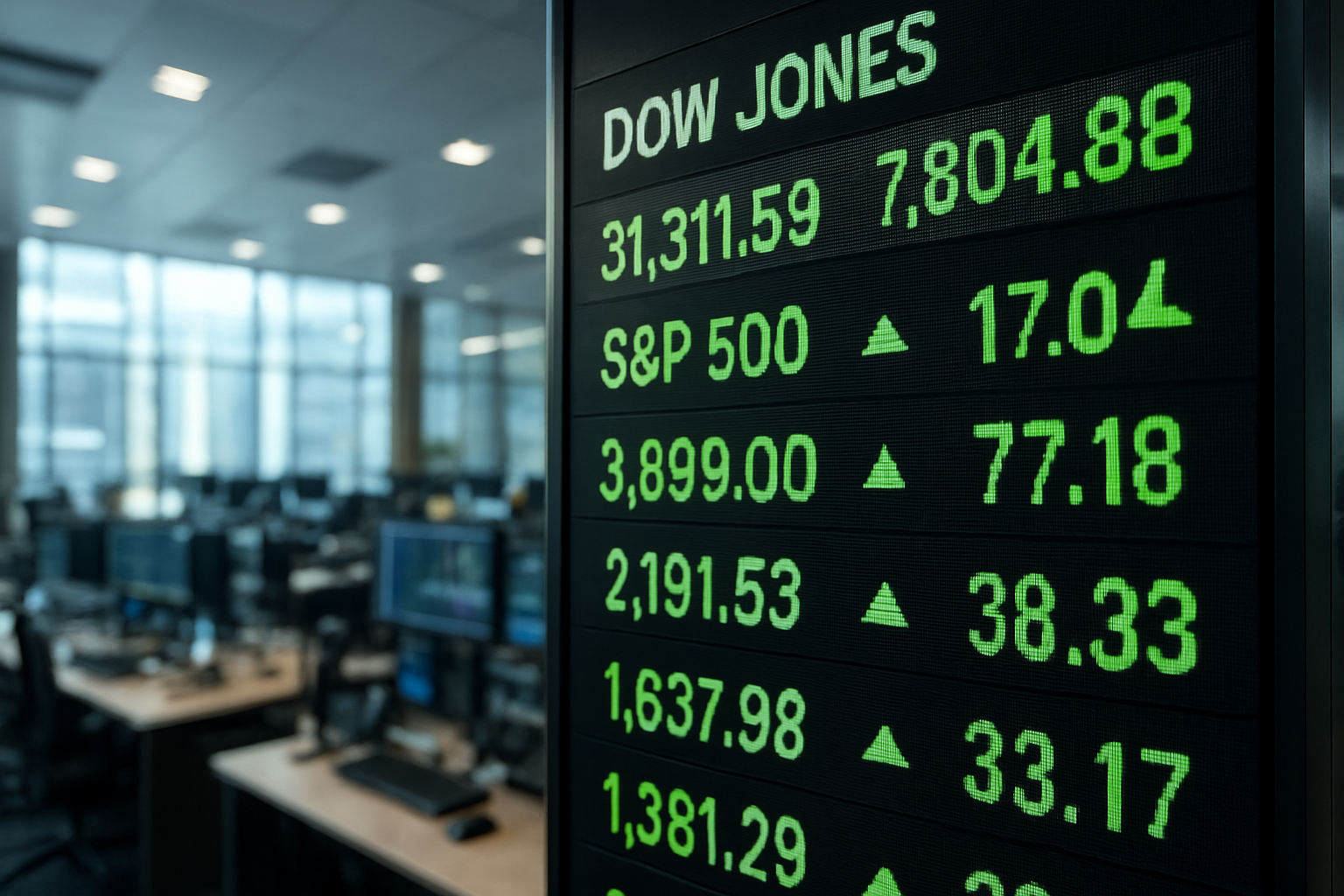 Dow Opens Higher Amid Surprise in Job Data